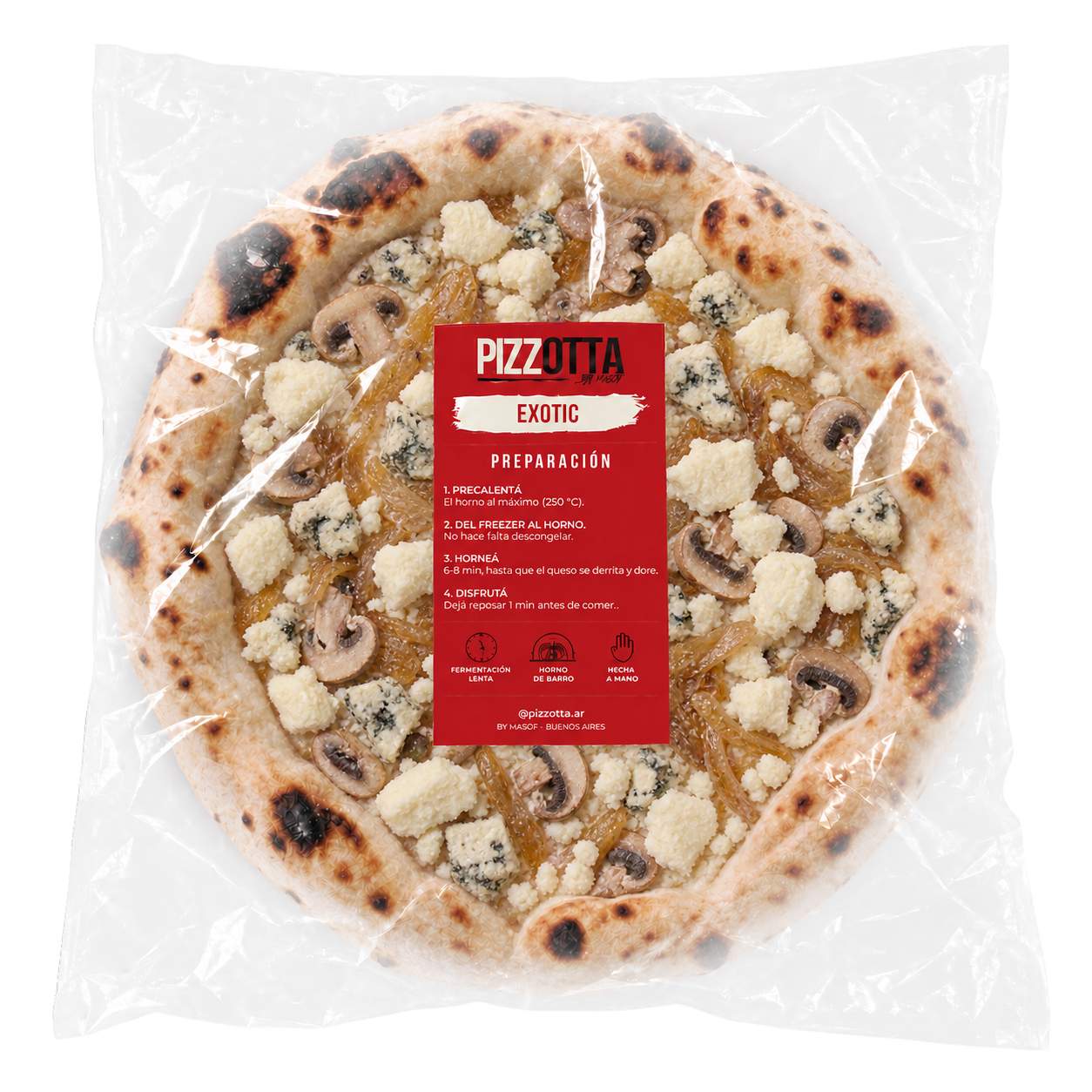 Exotic congelada en packaging Pizzotta